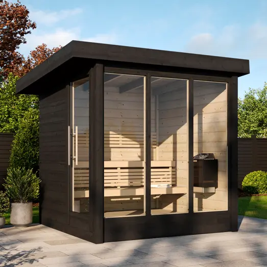 Saunahytte Anita m/glasfront/dør 4 pers. (uden ovn)