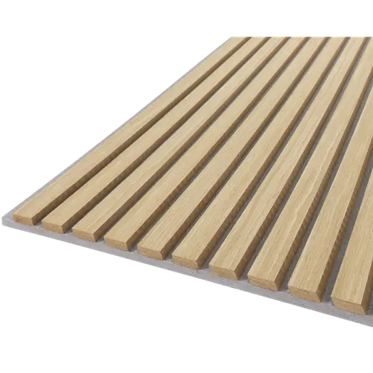 Fibrotech Quanti akustikpanel 18x520x2440 mm light oak m/grå polyester