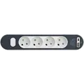 4-stikdåse med ledning og USB A+C 1,4m