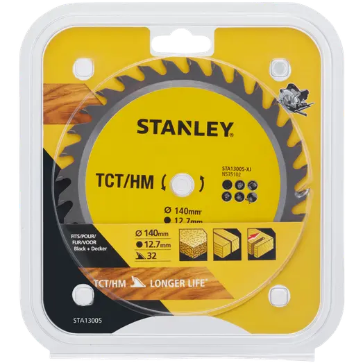 Stanley TCT rundsavsklinge Ø140x12,7 mm 32T