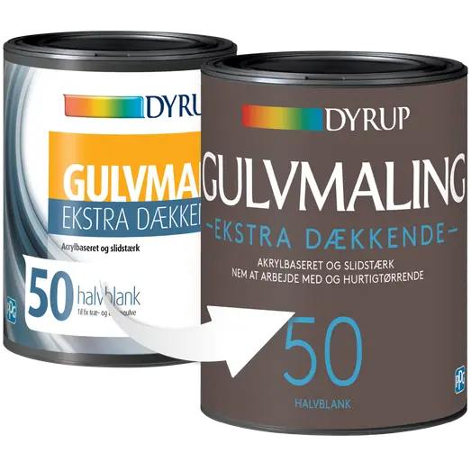 Dyrup gulvmaling ekstra dækkende vand 50 hvid