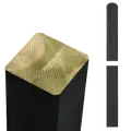 Plus omlimet profilstolpe 90x90 mm sort