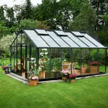 Juliana Gartner 18,8 m² drivhus antracit/sort med 3 mm hærdet glas