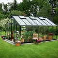 Juliana Gartner 18,8 m² drivhus antracit/sort med 3 mm hærdet glas