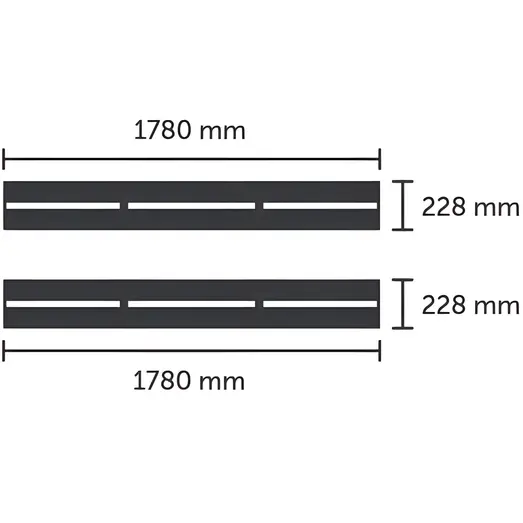 Halls integreret foldbar lamelhylde t/ICON 8 9,7 m²