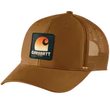 Carhartt canvas mesh back C patch kasket brun onesize