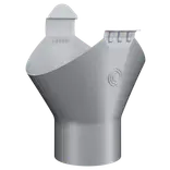 Lindab Rainline tudstykke Ø75/125 mm
