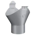 Lindab Rainline tudstykke Ø75/125 mm