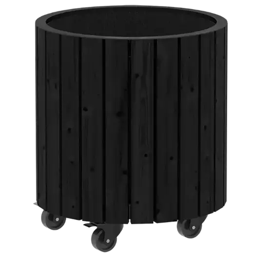 PLUS Circle plantekasse Sort Ø40/45 cm