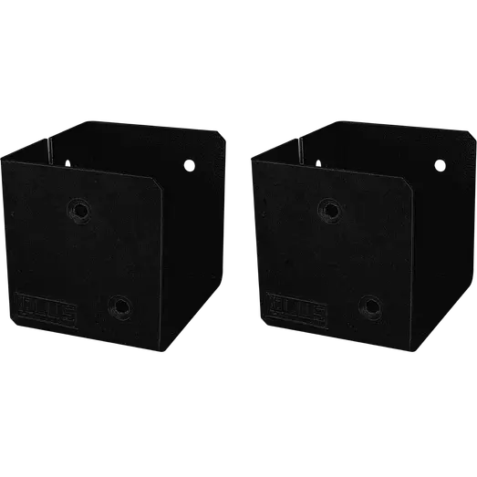 PLUS Cubic bjælkebeslag til 9×9 cm stolper sort 2 stk