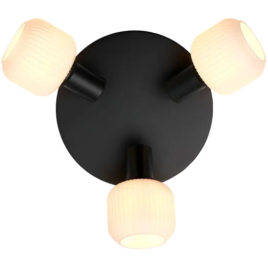 Nordlux Milford mini 3-Rondel loftslampe E14 sort