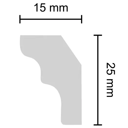 Decosa stukliste A25 15x25 mm 1 m