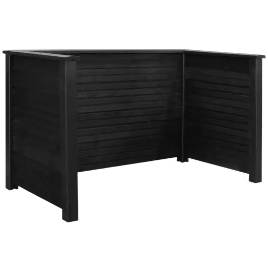 PLUS Renovationsskjul Plank Profil sort m/træstolper til nedgravning Sort