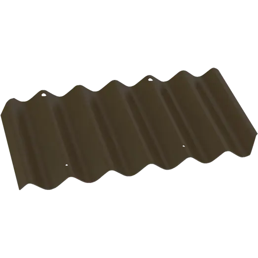 Bølgeplade B7 HJ/HU mokka 1100 x 570 mm