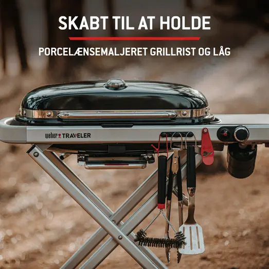 Weber Traveler gasgrill sort