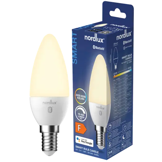 Nordlux smart pære LED E14 C35 4,9W hvid