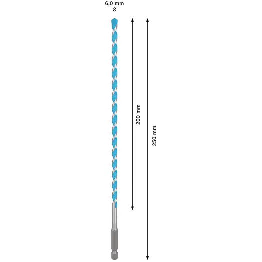 Bosch EXPERT HEX-9 Multi Construction-bor 6 x 200 x 250 mm