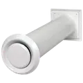 Duka murventil hvid komplet Ø100 mm m/hvid rist