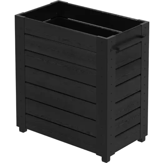 PLUS Cubic blomsterkasse m/fødder 87×50×92 cm sort