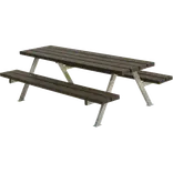 PLUS Alpha Junior Bord/Bænkesæt 177 cm RePlast Sort
