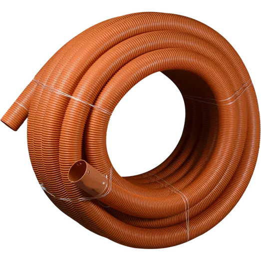 Wavin drænrør rød PVC 80 mm x 50 m