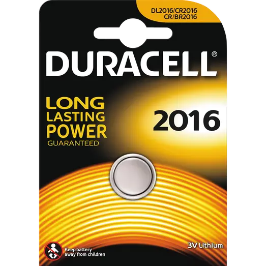 Duracell Electronics knapcell CR2016 batteri 1 stk. pk.