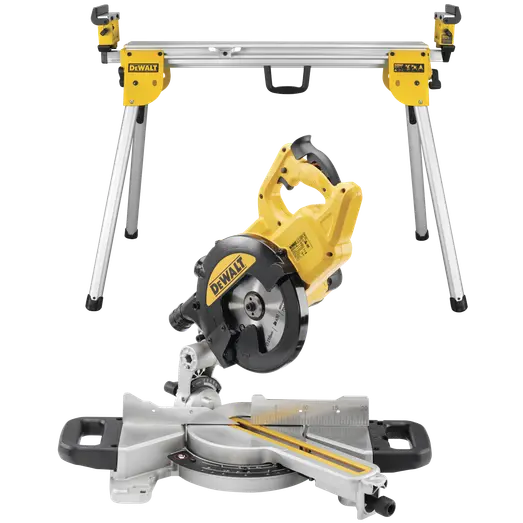 DeWALT DWS773 kap-/geringssav 1300 W Ø216 mm m/udtræk og arbejdsbord