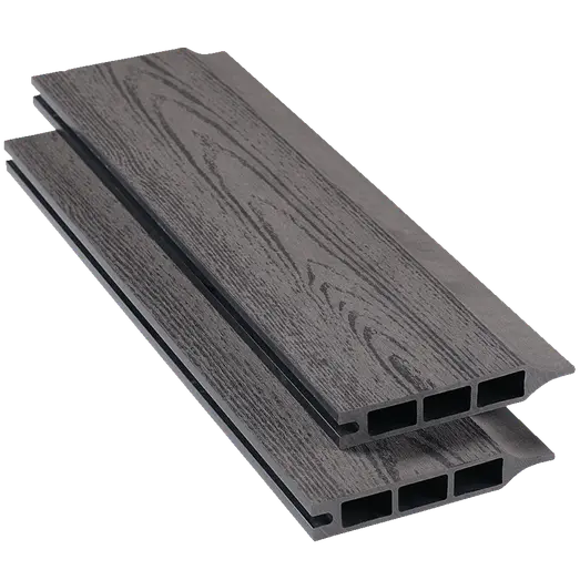 Kirkedal galvaniseret komposithegn forlængersæt 25 mm fer/not, sort