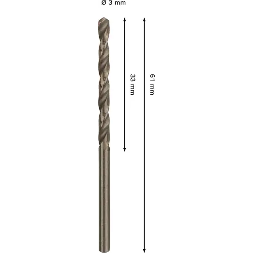Bosch PRO Stainless Steel HSS-Co-spiralbor, 3x33x61 mm