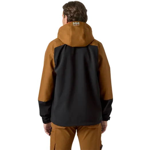 HH Workwear Oxford softshell jakke sort/brun