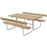 Plus Classic Bord/Bænkesæt m/2 ryglæn 177 cm ThermoWood®