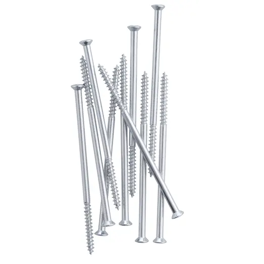 Træskruer til indbygningsdåser elforzinket 2,9x64 mm 10 stk.