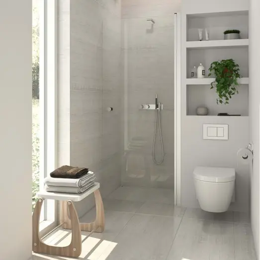 Scanbad brusedør A - klart glas 200 x 90 cm