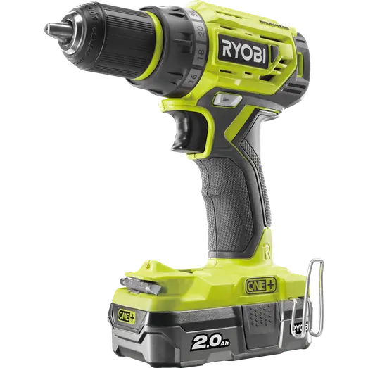 Ryobi R18DD7-220S bore-/skruemaskine 18V ONE+ 2x2,0 Ah