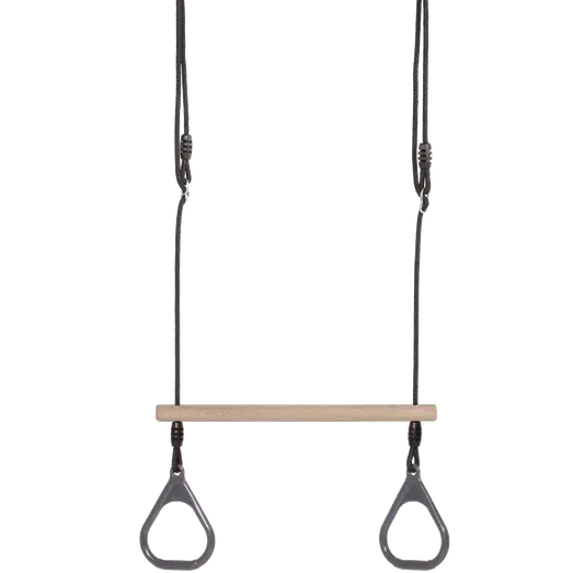 PLUS Lux trapezgynge m/ringe gråsort