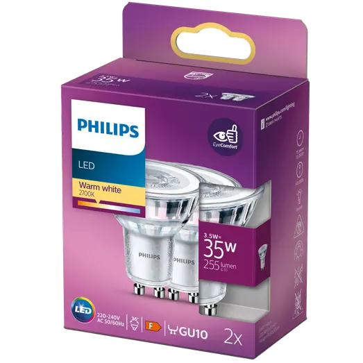 Philips Spot LED pære GU10 35W 2 pack