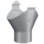 Lindab Rainline tudstykke Ø87x125 mm