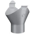 Lindab Rainline tudstykke Ø87x125 mm