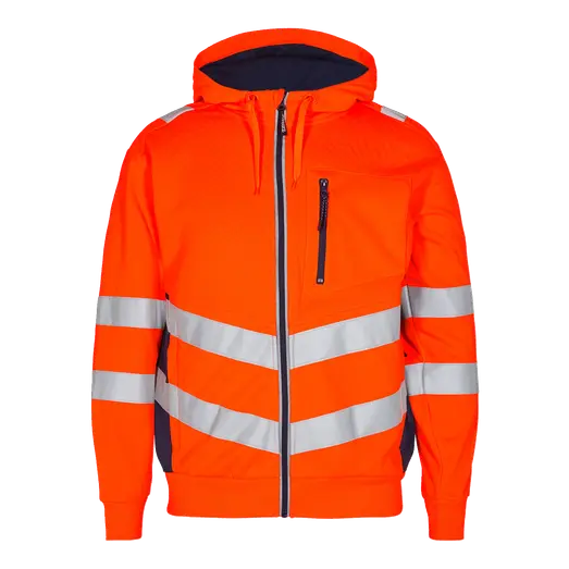 F.Engel Safety sweat cardigan orange/blue ink