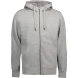 ID Core herre hoodie med lynlås grå melange str.