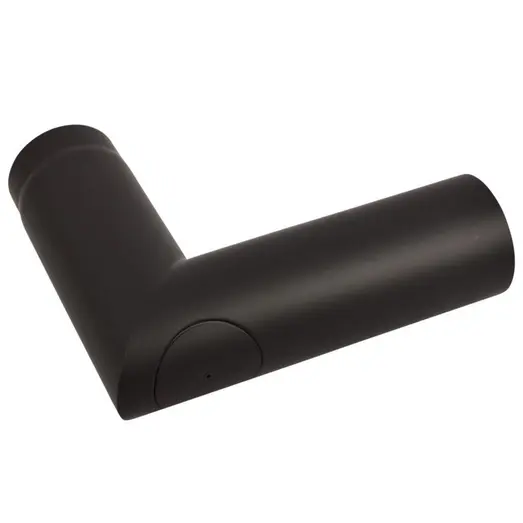 Varde røgrør knæk sort, 90°