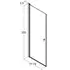 scanbad svingdør 79x200cm sort/røgfarvet glas