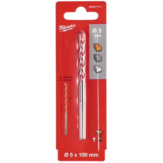 Milwaukee premium murbor med karbidspids 5x100 mm