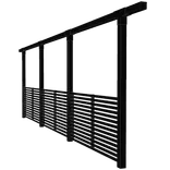Plus Pergola enkelt 3 moduler m/Tokyo hegn sort