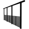 Plus Pergola enkelt 3 moduler m/Tokyo hegn sort