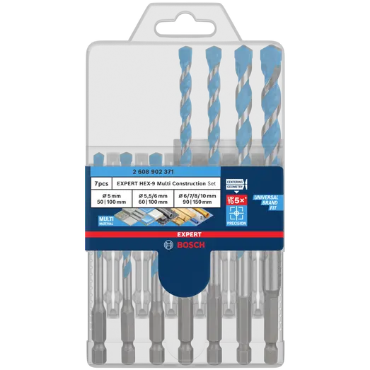 Bosch multiconstruction borsæt Hex 5-10 mm 7 dele