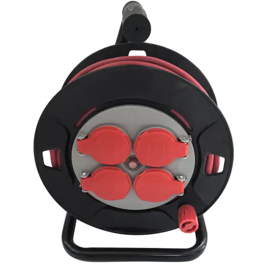 E-Line kabeltromle med 4 udtag 25 m