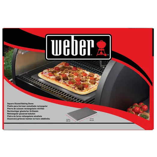 Weber pizzasten 30x44 cm grå