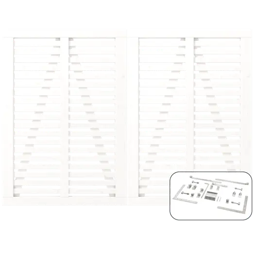 Plus Harmoni Dobbeltlåge inkl. beslag  200x140 cm hvid