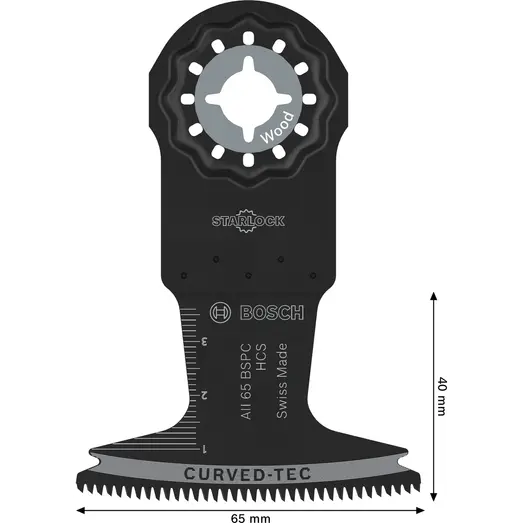 Bosch Wood skæreklinge AII 65 BSPC, Starlock, 65x40 mm